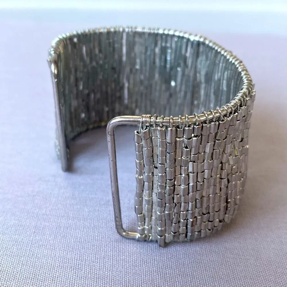 Adjustable silver beads bracelet from Art Festival in local - great condition